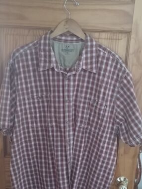 Outdoor Life Men's Plaid Button-Down Shirt - Brown & White